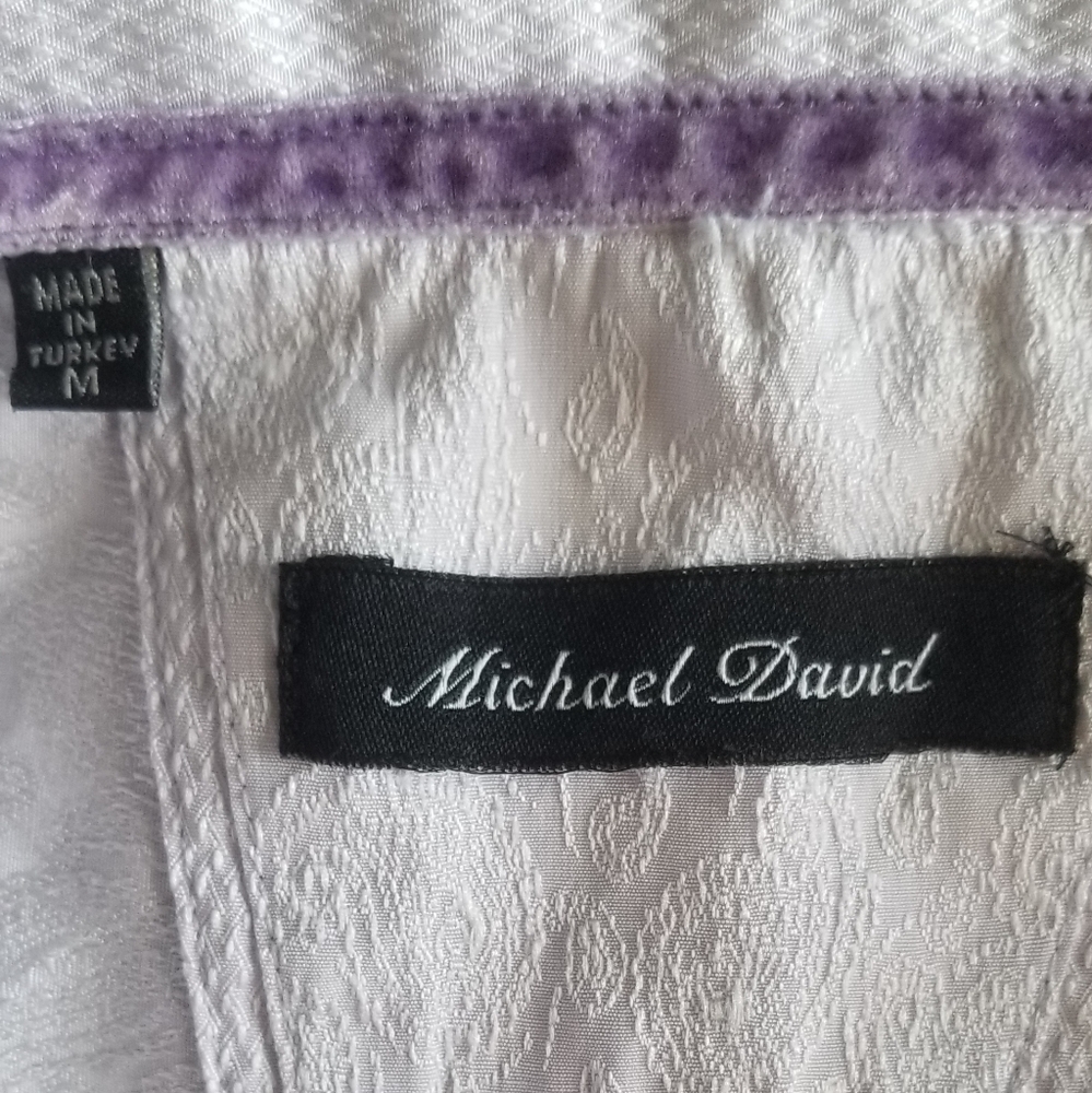 Lavender paisley men's dress shirt
